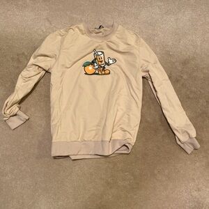 Beige Graphic Men's Sweater